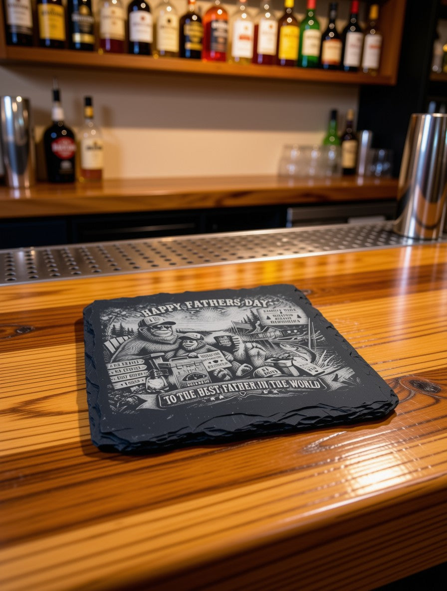 Black Slate Coaster