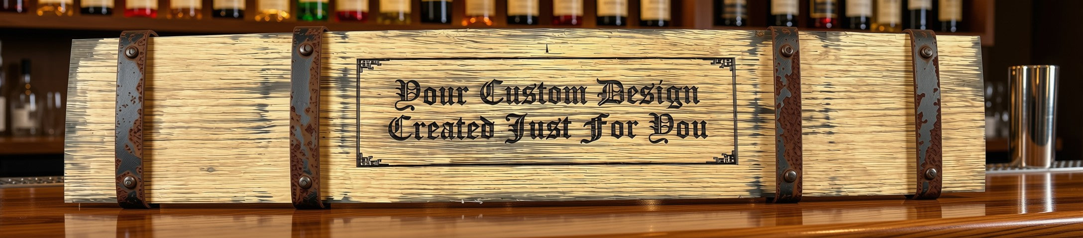 Custom Bourbon Barrel Stave Sign